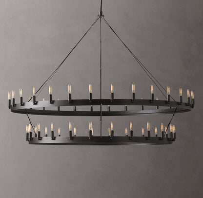 Camino Vintage Filament Two-Tier Chandelier 63"