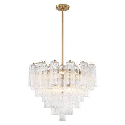Addis 26.75'' Aged Brass Chandelier Clear 26.75"W x 21.5"H x 26.75"D