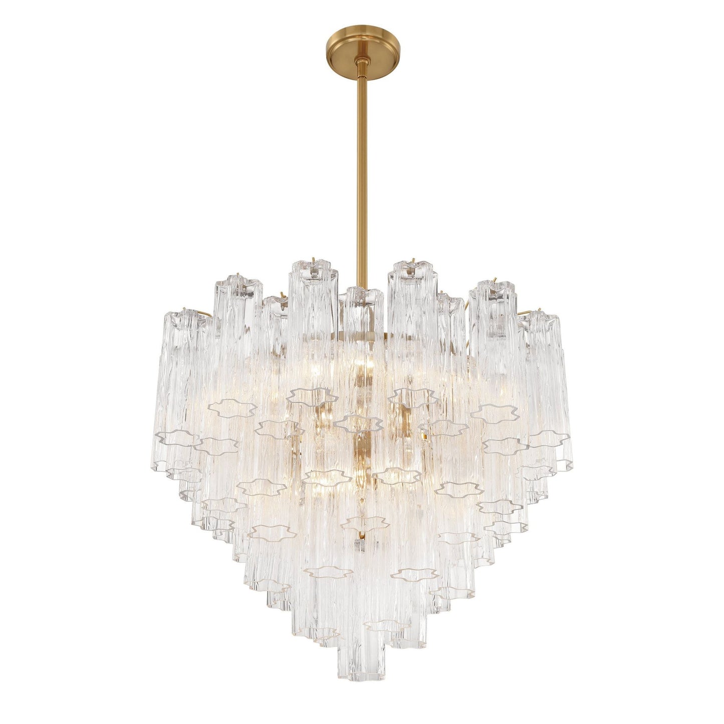 Addis 26.75'' Aged Brass Chandelier Clear 26.75"W x 21.5"H x 26.75"D