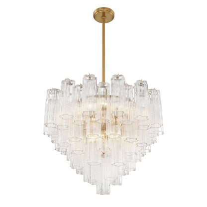 Addis 26.75'' Aged Brass Chandelier Clear 26.75"W x 21.5"H x 26.75"D