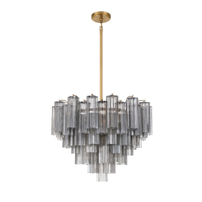 Addis 26.75'' Aged Brass Chandelier Gray 26.75"W x 21.5"H x 26.75"D