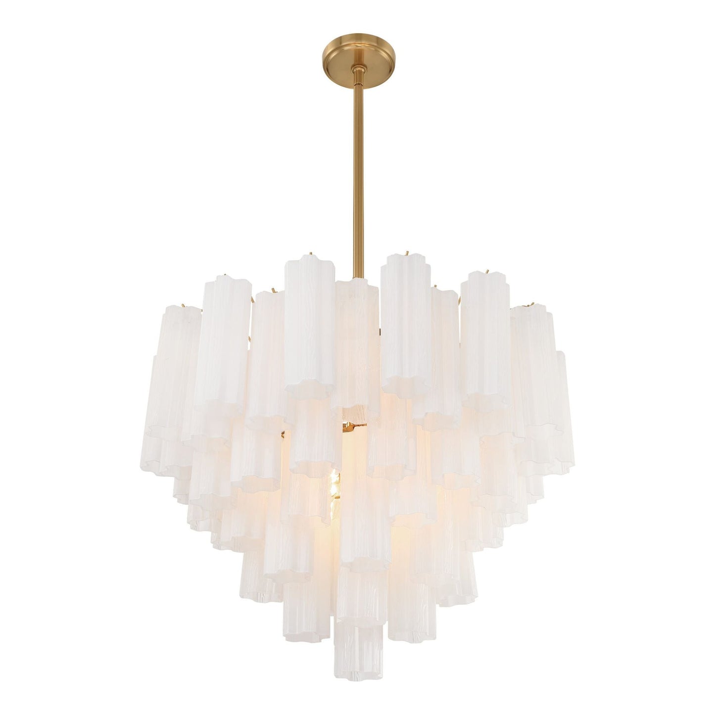 Addis 26.75'' Aged Brass Chandelier White 26.75"W x 21.5"H x 26.75"D