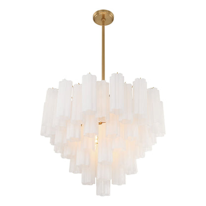 Addis 26.75'' Aged Brass Chandelier White 26.75"W x 21.5"H x 26.75"D