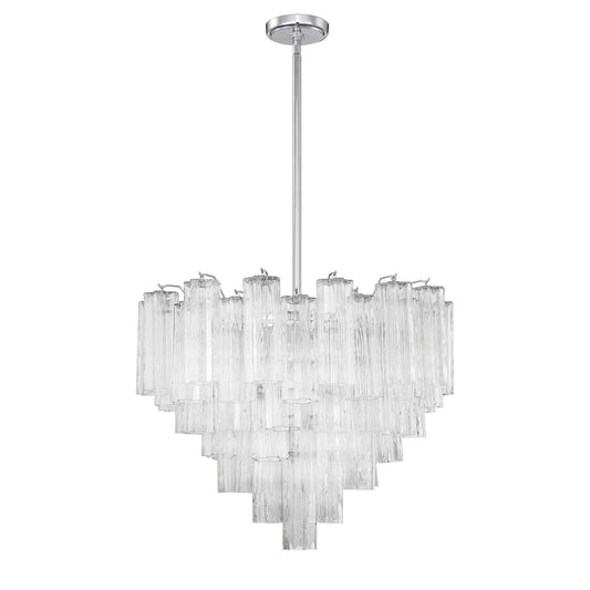 Addis 26.75'' Polished Chrome Chandelier Clear 26.75"W x 21.5"H x 26.75"D