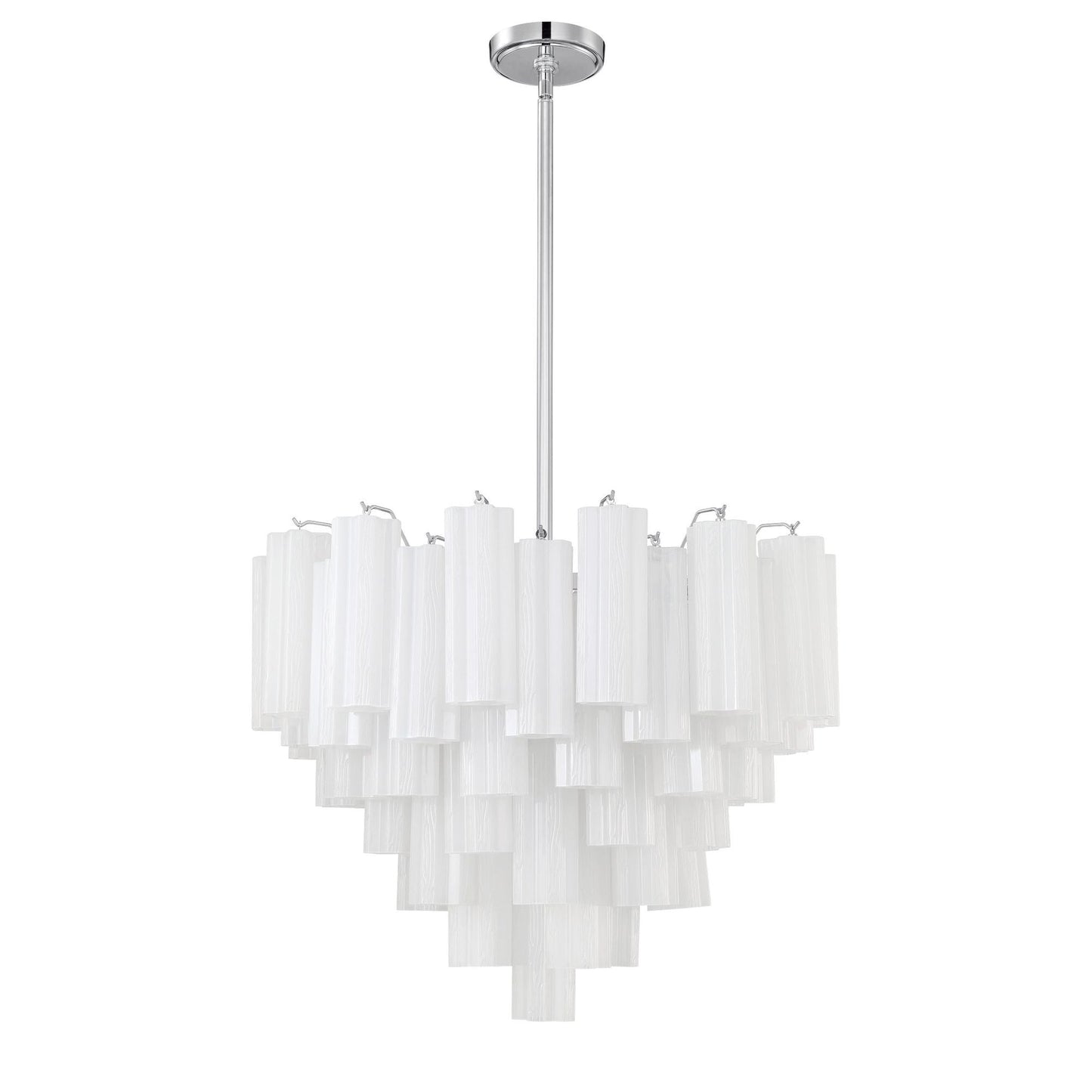 Addis 26.75'' Polished Chrome Chandelier White 26.75"W x 21.5"H x 26.75"D