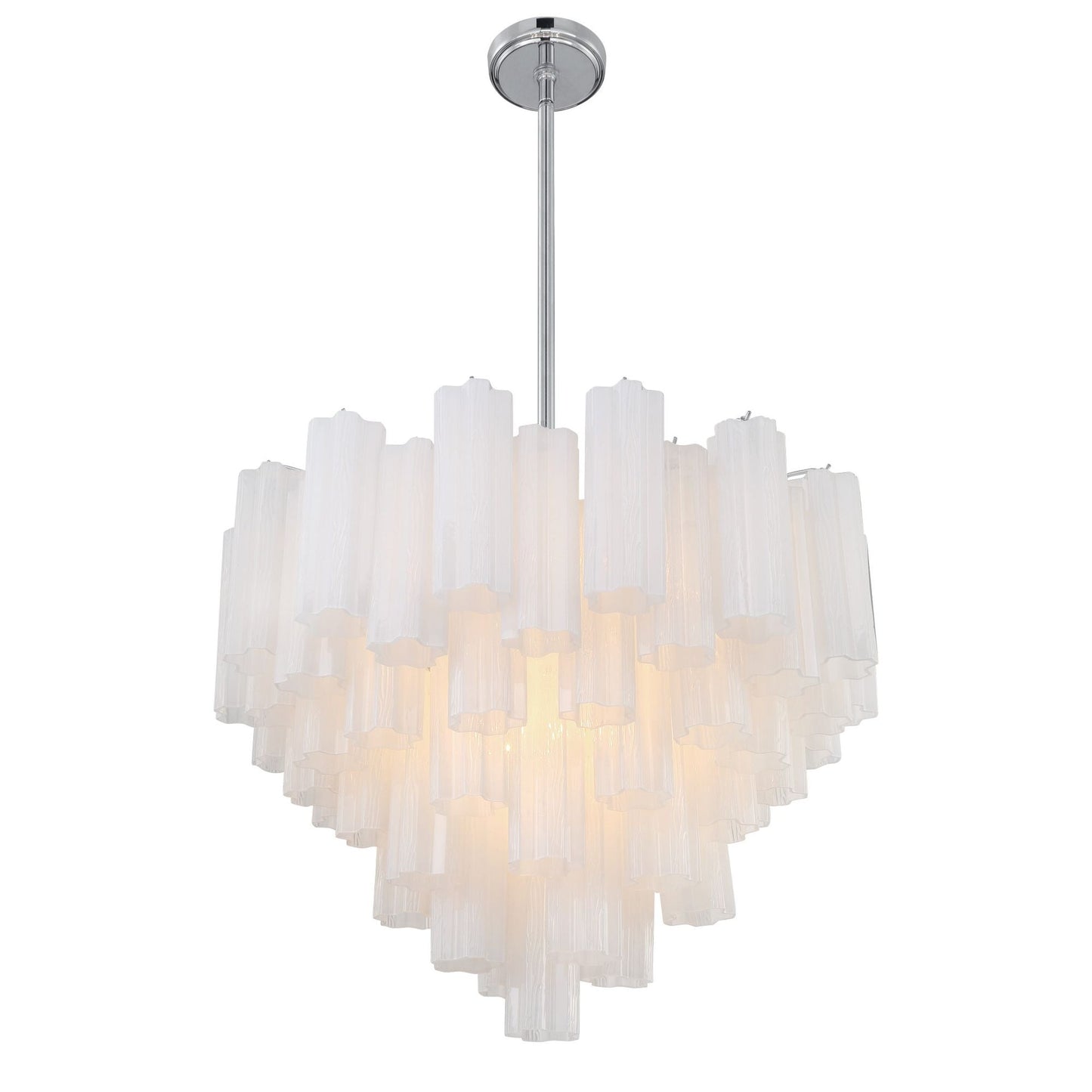 Addis 26.75'' Polished Chrome Chandelier White 26.75"W x 21.5"H x 26.75"D