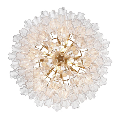 Addis 32'' Aged Brass Chandelier Clear 32"W x 21.5"H x 32"D