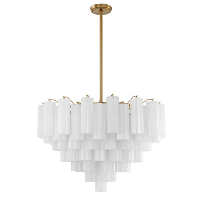 Addis 32'' Aged Brass Chandelier White 32"W x 21.5"H x 32"D