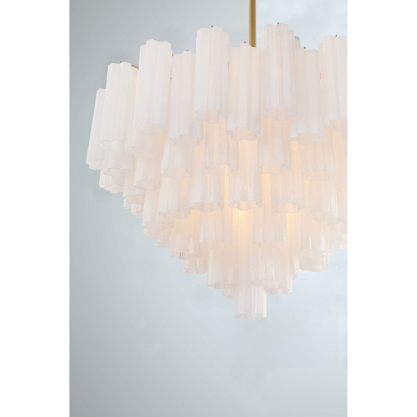 Addis 32'' Aged Brass Chandelier White 32"W x 21.5"H x 32"D