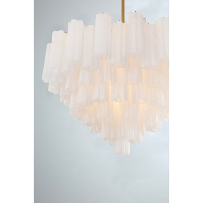 Addis 32'' Aged Brass Chandelier White 32"W x 21.5"H x 32"D