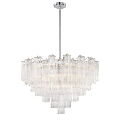 Addis 32'' Polished Chrome Chandelier Clear 32"W x 21.5"H x 32"D