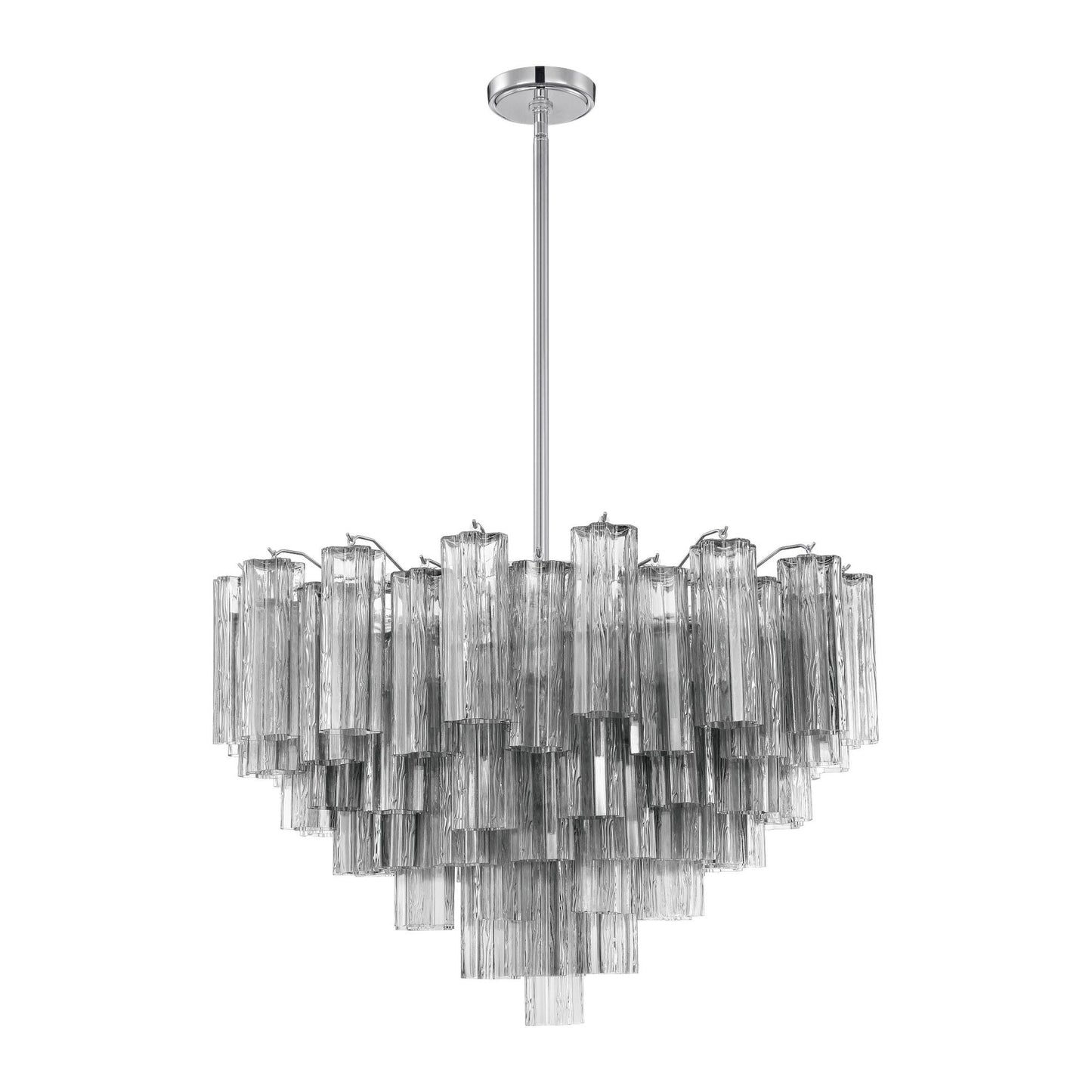 Addis 32'' Polished Chrome Chandelier Gray 32"W x 21.5"H x 32"D