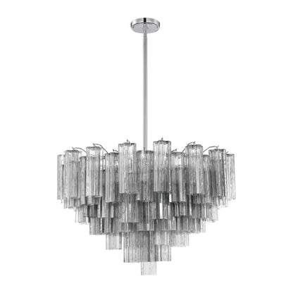 Addis 32'' Polished Chrome Chandelier Gray 32"W x 21.5"H x 32"D