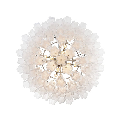 Addis 32'' Polished Chrome Chandelier White 32"W x 21.5"H x 32"D