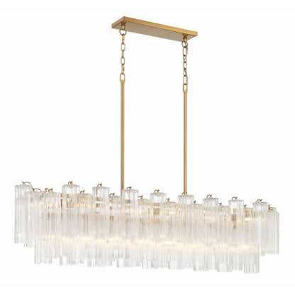 Addis 51.75'' Aged Brass Linear Chandelier 51.75"W x 14.25"H x 14"D