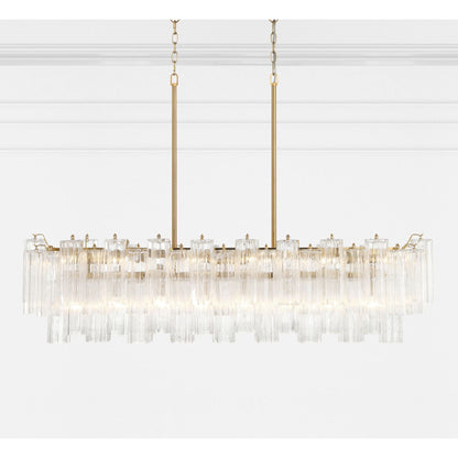 Addis 51.75'' Aged Brass Linear Chandelier 51.75"W x 14.25"H x 14"D