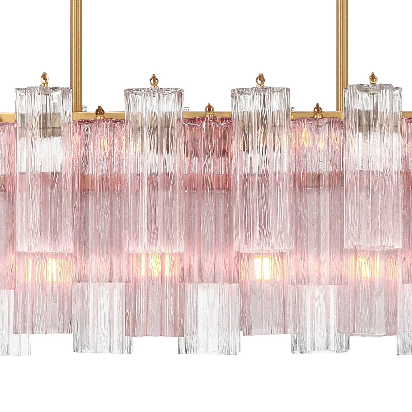 Addis 51.75'' Aged Brass Linear Chandelier 51.75"W x 14.25"H x 14"D