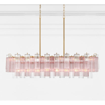 Addis 51.75'' Aged Brass Linear Chandelier 51.75"W x 14.25"H x 14"D