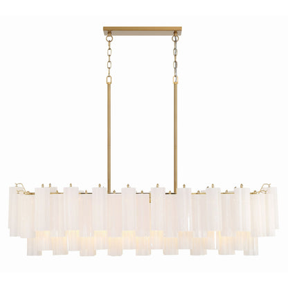 Addis 51.75'' Aged Brass Linear Chandelier 51.75"W x 14.25"H x 14"D