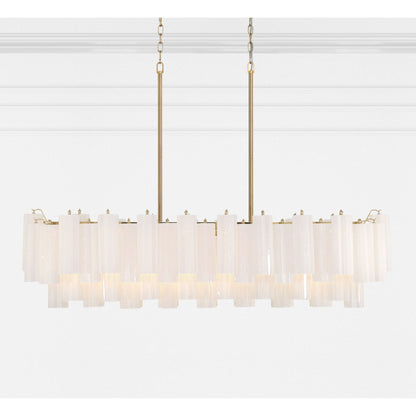 Addis 51.75'' Aged Brass Linear Chandelier 51.75"W x 14.25"H x 14"D
