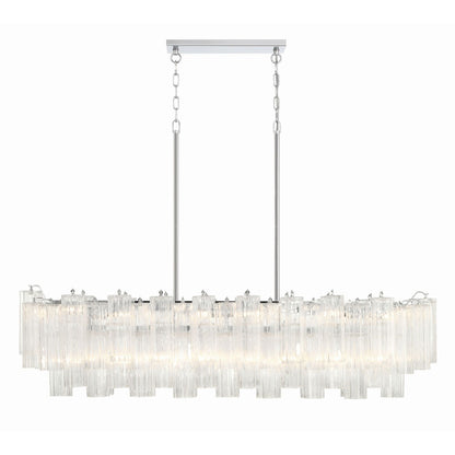 Addis 51.75'' Polished Chrome Linear Chandelier 51.75"W x 14.25"H x 14"D