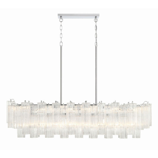 Addis 51.75'' Polished Chrome Linear Chandelier 51.75"W x 14.25"H x 14"D
