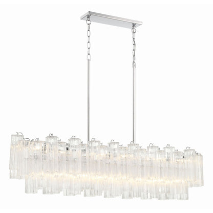 Addis 51.75'' Polished Chrome Linear Chandelier 51.75"W x 14.25"H x 14"D