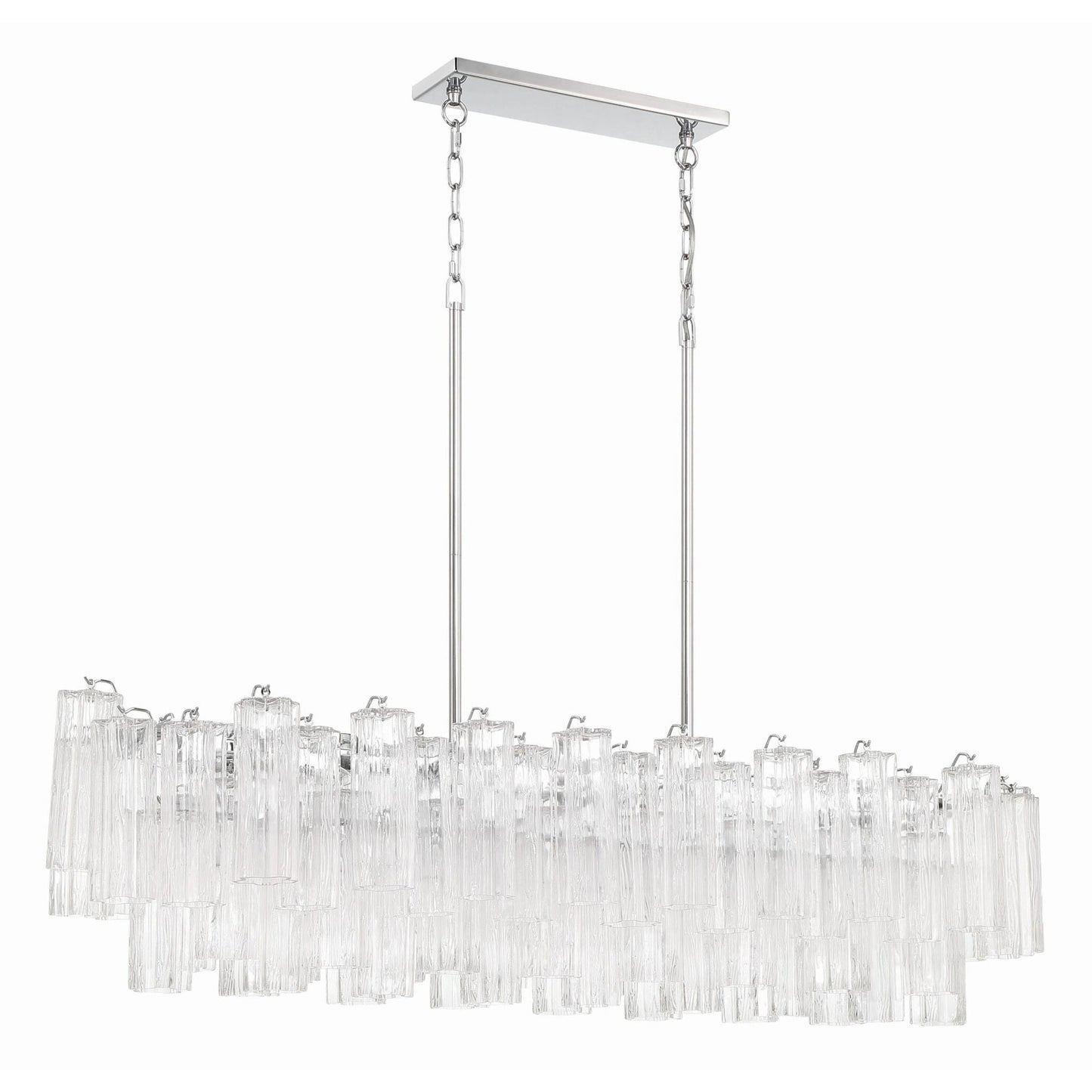 Addis 51.75'' Polished Chrome Linear Chandelier 51.75"W x 14.25"H x 14"D