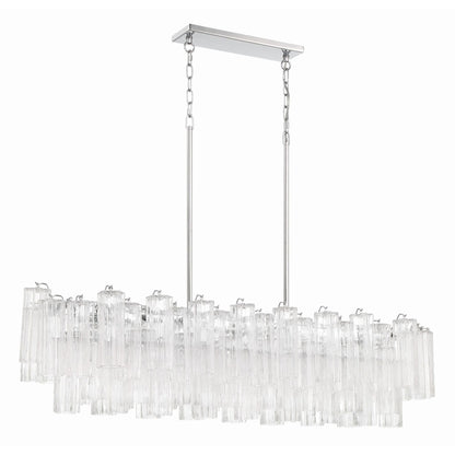 Addis 51.75'' Polished Chrome Linear Chandelier 51.75"W x 14.25"H x 14"D