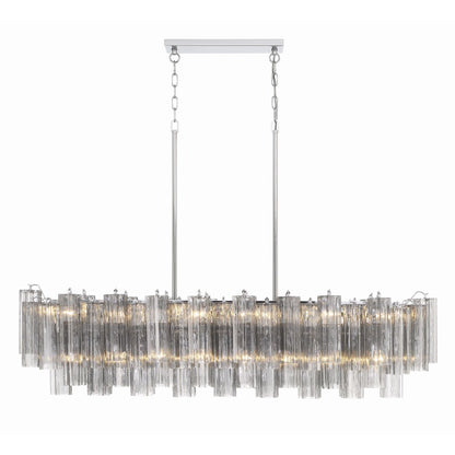 Addis 51.75'' Polished Chrome Linear Chandelier 51.75"W x 14.25"H x 14"D