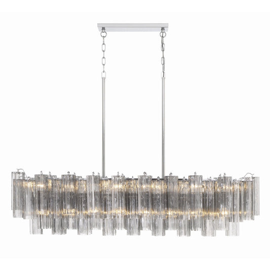 Addis 51.75'' Polished Chrome Linear Chandelier 51.75"W x 14.25"H x 14"D