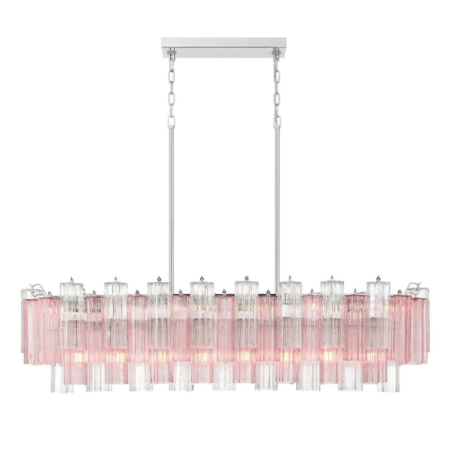 Addis 51.75'' Polished Chrome Linear Chandelier 51.75"W x 14.25"H x 14"D