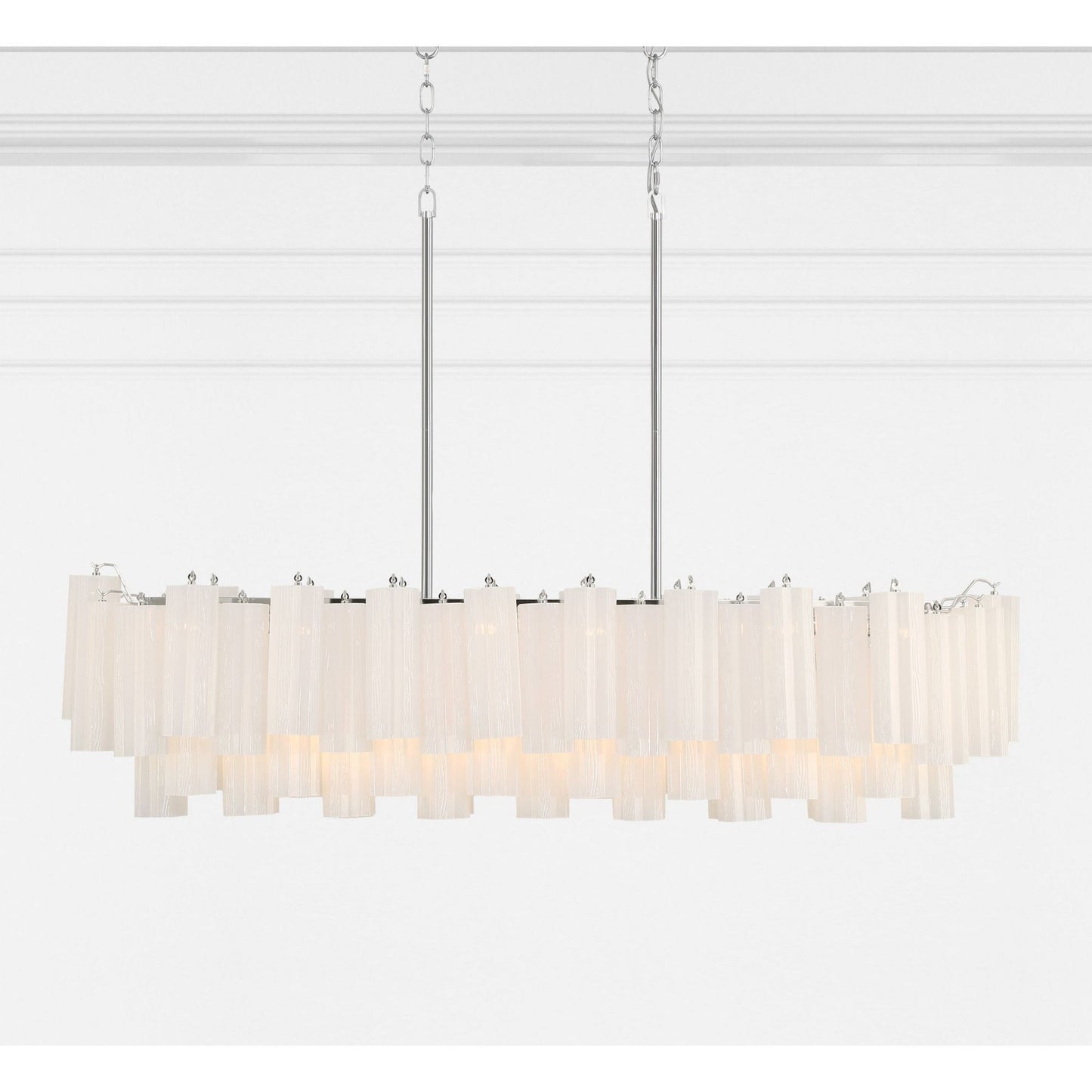Addis 51.75'' Polished Chrome Linear Chandelier 51.75"W x 14.25"H x 14"D
