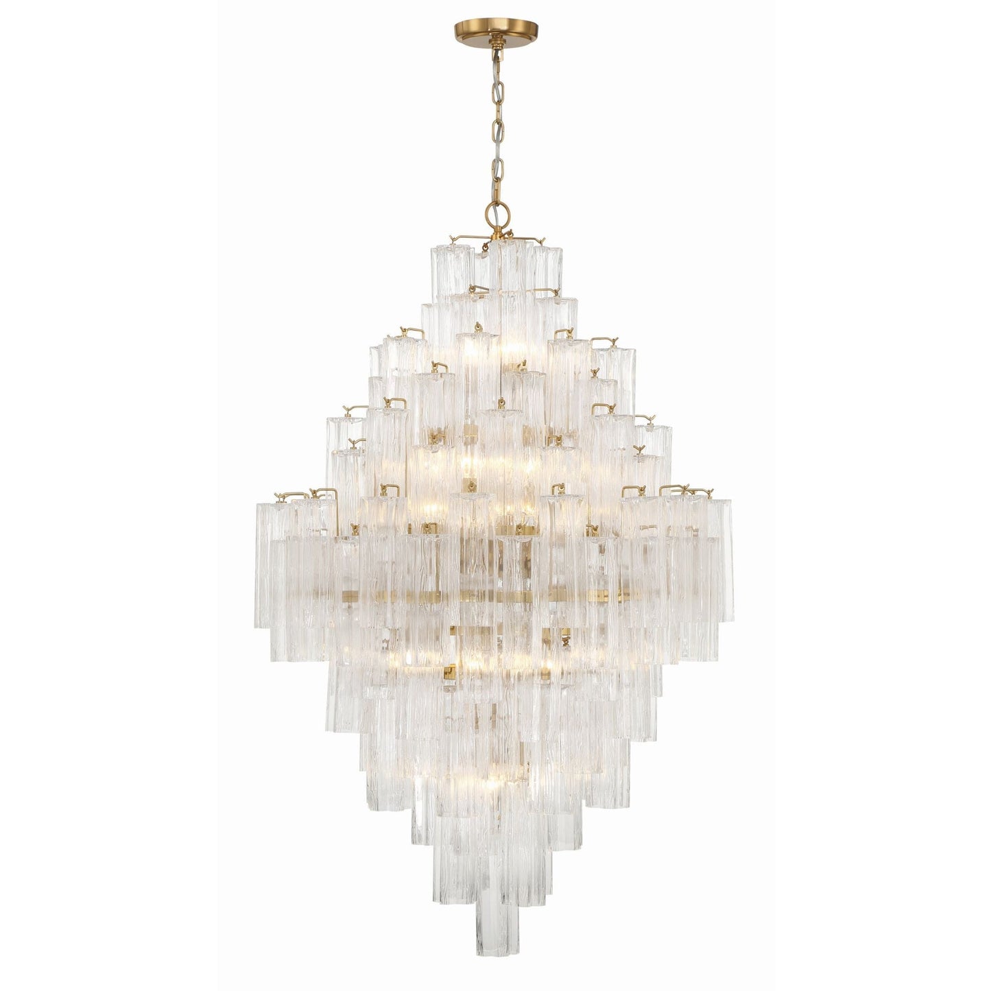 Addis 31.5'' Aged Brass Chandelier Clear 31.5"W x 50.5"H x 31.5"D