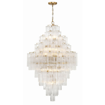 Addis 31.5'' Aged Brass Chandelier Clear 31.5"W x 50.5"H x 31.5"D