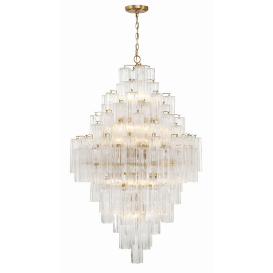 Addis 31.5'' Aged Brass Chandelier Clear 31.5"W x 50.5"H x 31.5"D