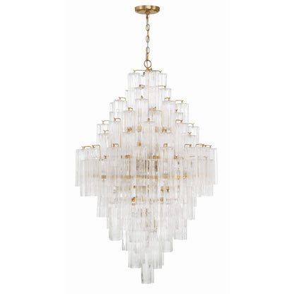 Addis 31.5'' Aged Brass Chandelier Clear 31.5"W x 50.5"H x 31.5"D