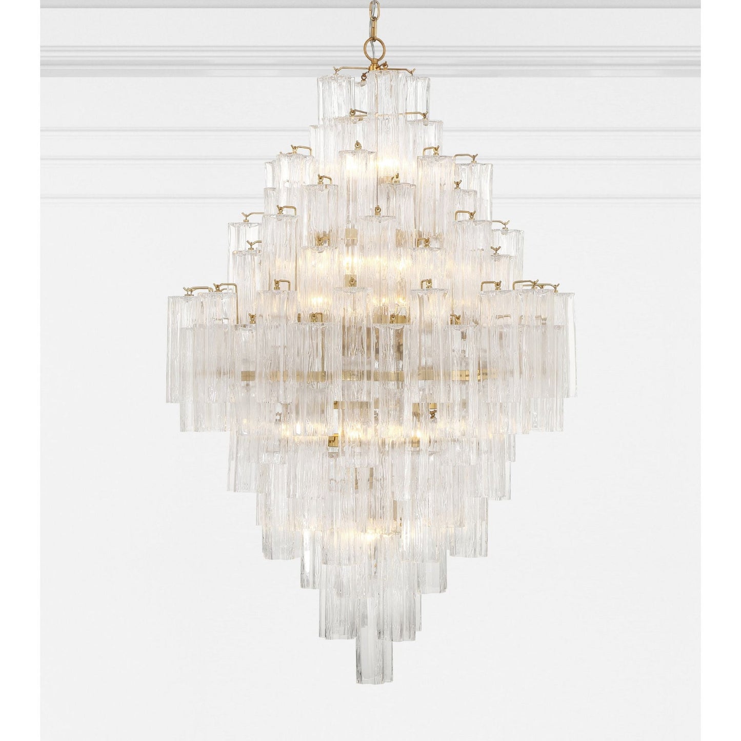Addis 31.5'' Aged Brass Chandelier Clear 31.5"W x 50.5"H x 31.5"D