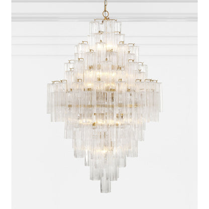 Addis 31.5'' Aged Brass Chandelier Clear 31.5"W x 50.5"H x 31.5"D