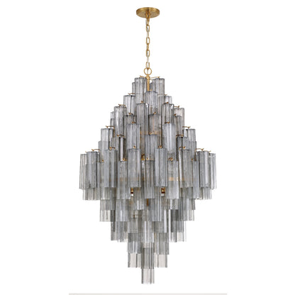Addis 31.5'' Aged Brass Chandelier Gray 31.5"W x 50.5"H x 31.5"D