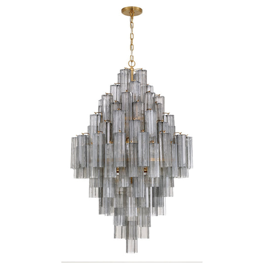 Addis 31.5'' Aged Brass Chandelier Gray 31.5"W x 50.5"H x 31.5"D