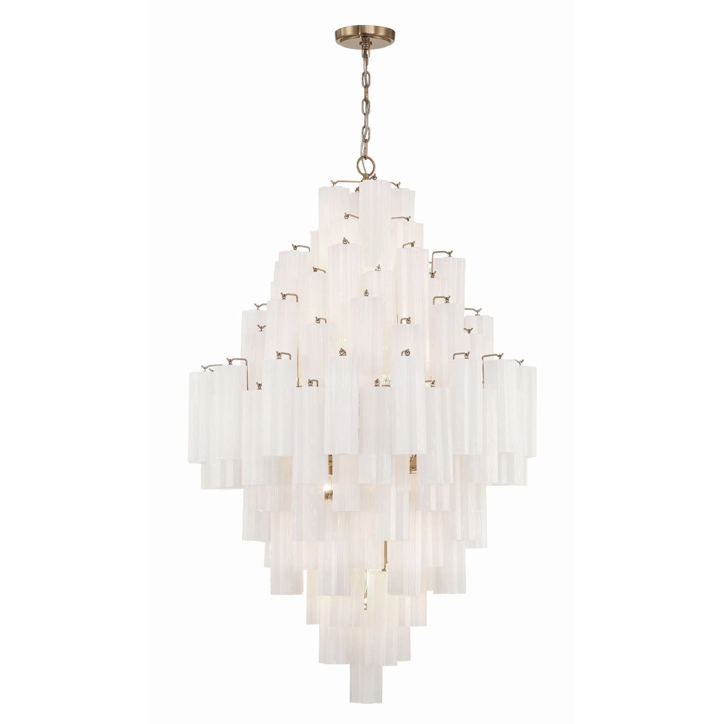 Addis 31.5'' Aged Brass Chandelier White 31.5"W x 50.5"H x 31.5"D