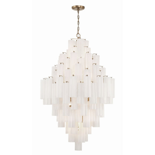 Addis 31.5'' Aged Brass Chandelier White 31.5"W x 50.5"H x 31.5"D