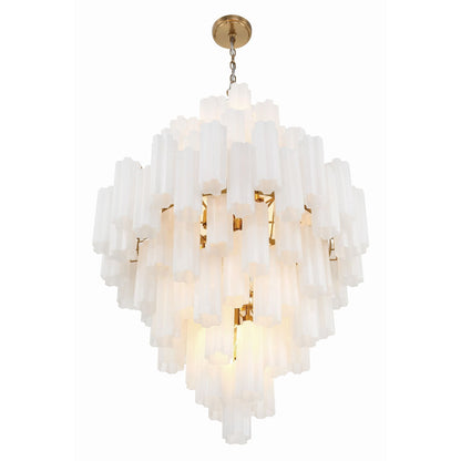 Addis 31.5'' Aged Brass Chandelier White 31.5"W x 50.5"H x 31.5"D