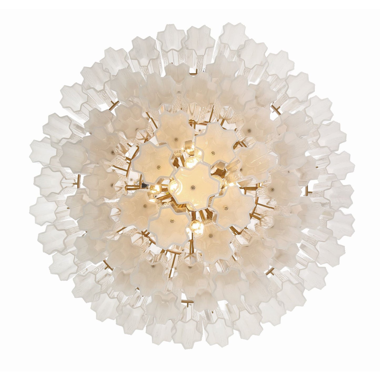Addis 31.5'' Aged Brass Chandelier White 31.5"W x 50.5"H x 31.5"D