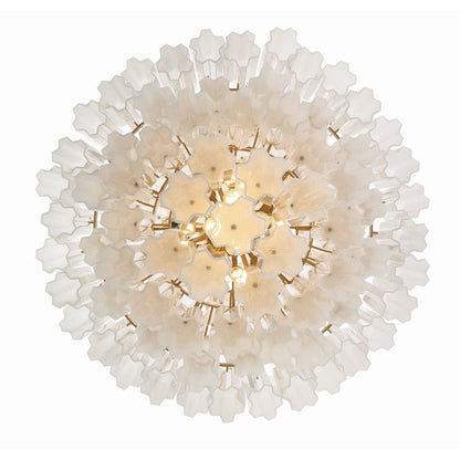 Addis 31.5'' Aged Brass Chandelier White 31.5"W x 50.5"H x 31.5"D