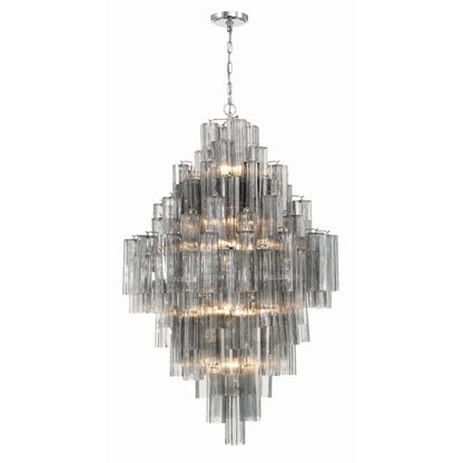 Addis 31.5'' Polished Chrome Chandelier Gray 31.5"W x 50.5"H x 31.5"D
