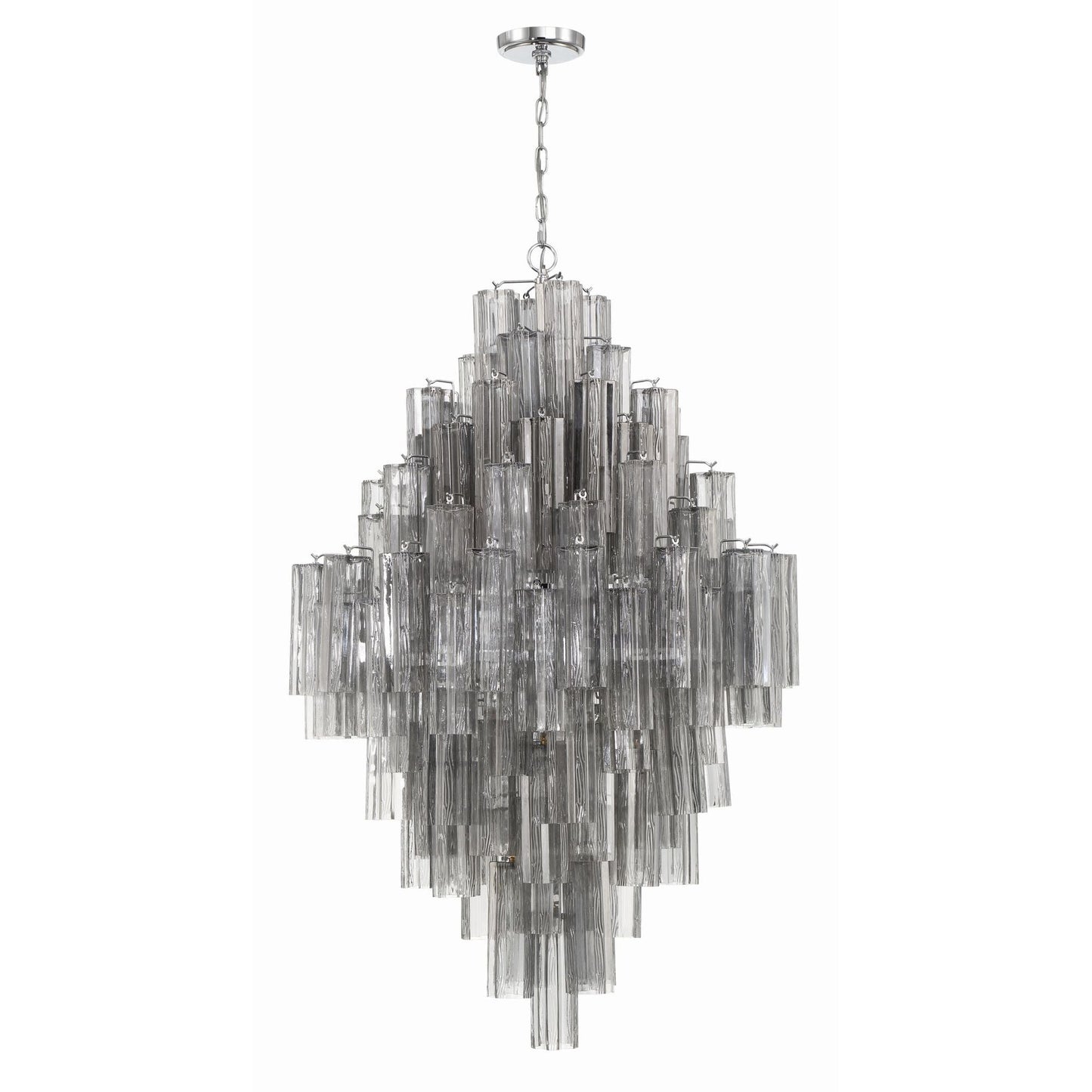 Addis 31.5'' Polished Chrome Chandelier Gray 31.5"W x 50.5"H x 31.5"D