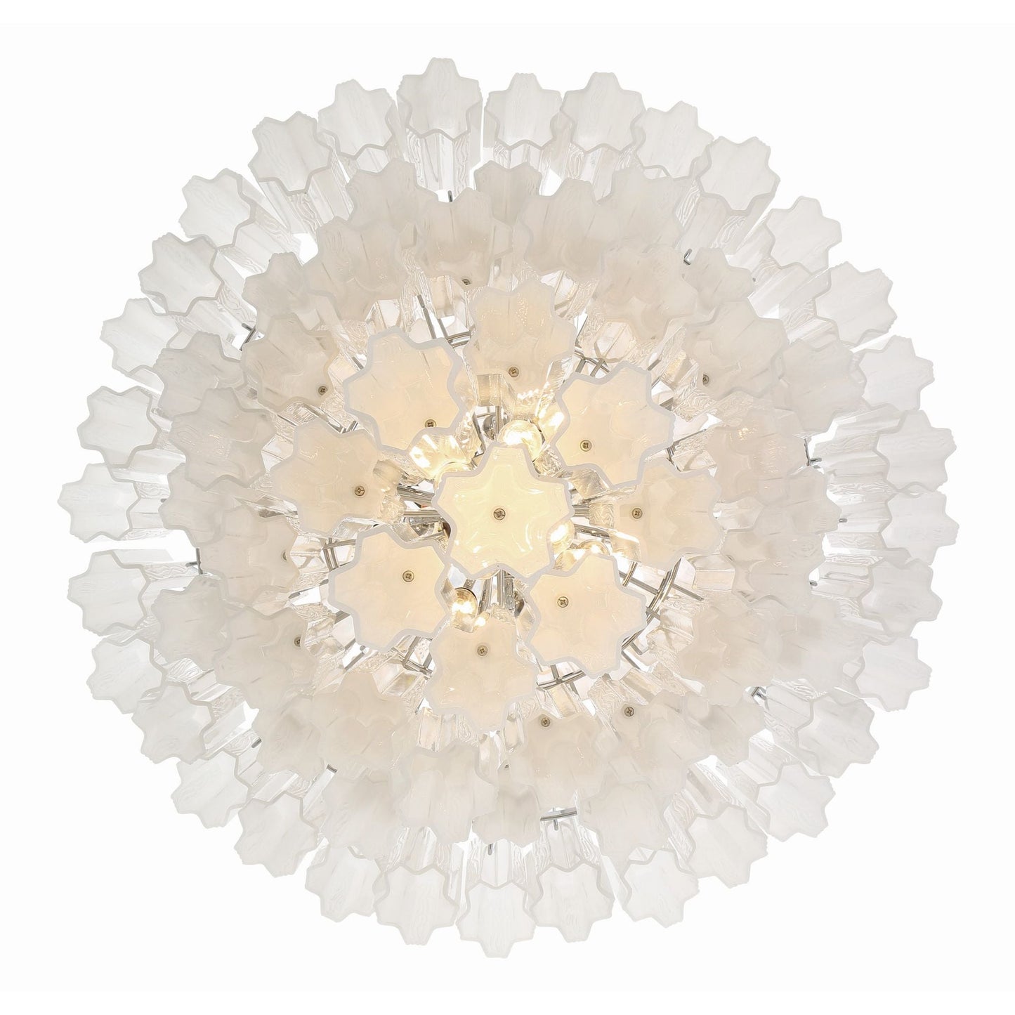 Addis 31.5'' Polished Chrome Chandelier White 31.5"W x 50.5"H x 31.5"D