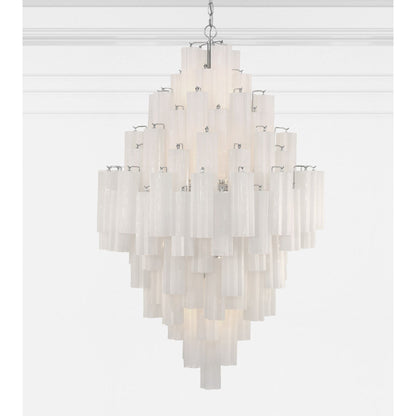Addis 31.5'' Polished Chrome Chandelier White 31.5"W x 50.5"H x 31.5"D